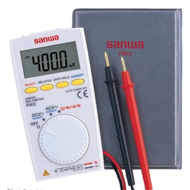日本三和（sanwa）PM3小型超薄便攜式多功能數(shù)字萬(wàn)用表